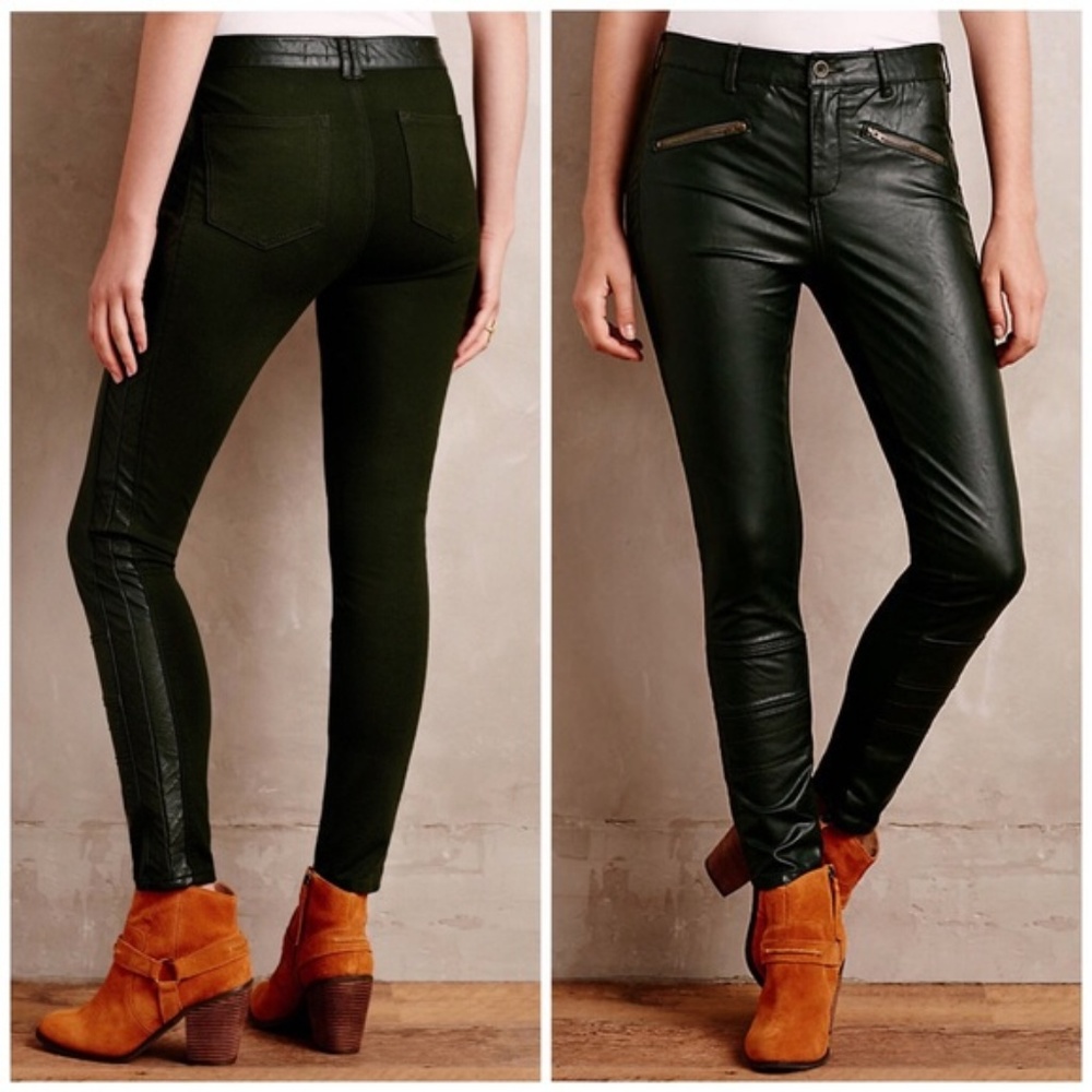 Pilcro & The Letterpress Vegan Leather Moto Pants